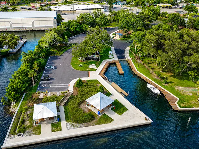 Commercial dock structure built for Southwest Florida waterfront property